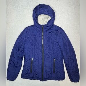Women’s Blue Hooded Puffer Jacket